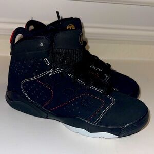 NIKE JORDAN 6-17-23/ BLACK/UNIVERSITY-RED/  BOYS‎ SIZE 12C New